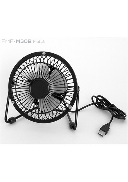 FMF-M30B Masaüstü Metal USB Siyah Fan