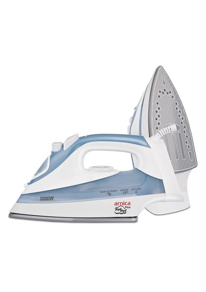 Puf Puf Plus 2000W Enamel Tabanlı Buharlı Ütü - Mavi