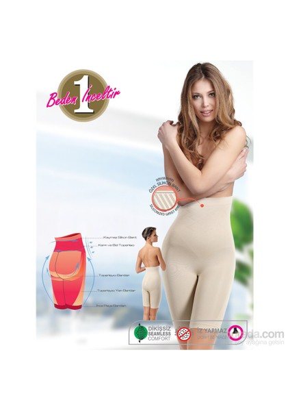 Uzun Paçalı Şekillendirici Korse/ Silikonlu