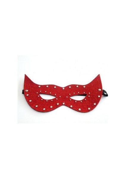 Kırmızı Deri Fantazi Maske