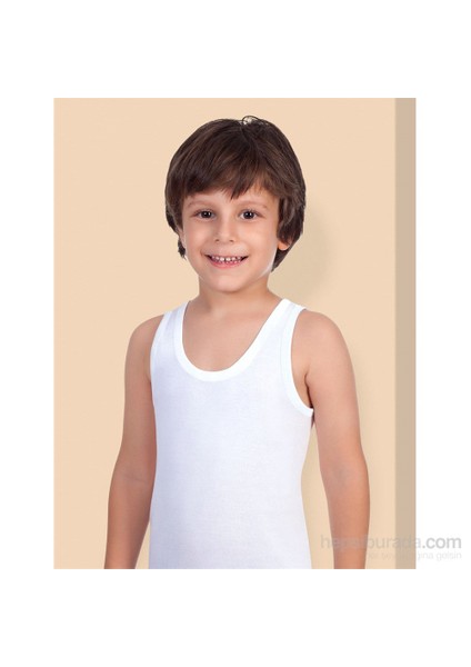 Geniş Askılı Ribana Beyaz Atlet