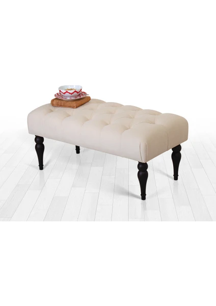 Lorence Home Missus Bench Puf(Krem)