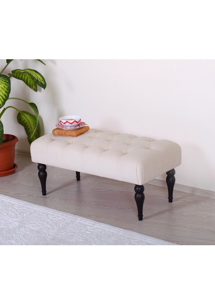 Lorence Home Missus Bench Puf(Krem)