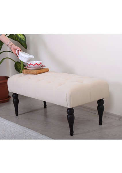 Lorence Home Missus Bench Puf(Krem)