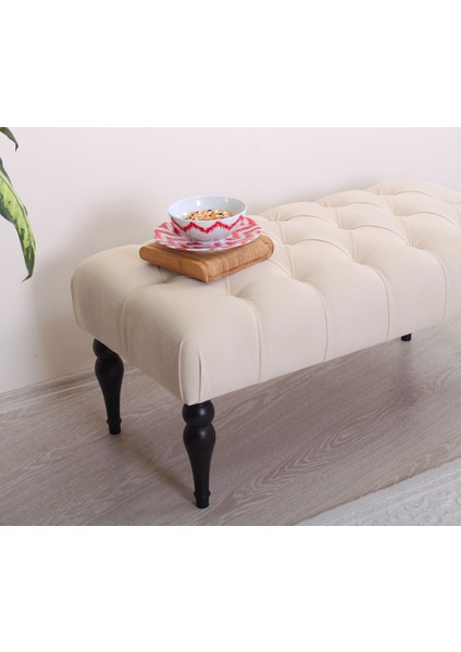 Lorence Home Missus Bench Puf(Krem)