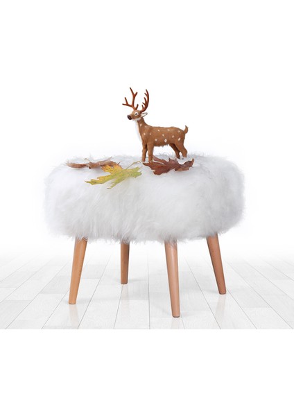 Lorence Home Deer Puf - Beyaz