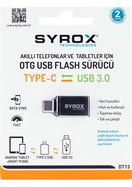 TYPE C - USB 3.0 OTG USB Flash Dönüştürücü