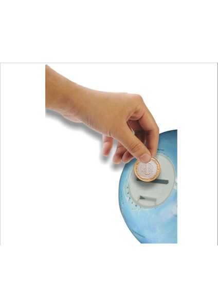 Dünya Kumbara Küre 10cm-Fiziki