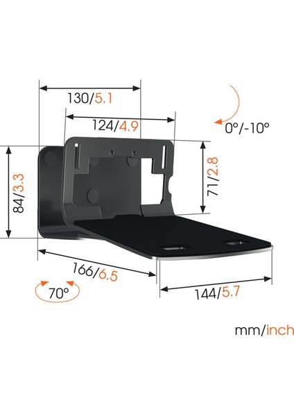 Sound 3205 Universal L Hoparlör Askı Aparatı Beyaz