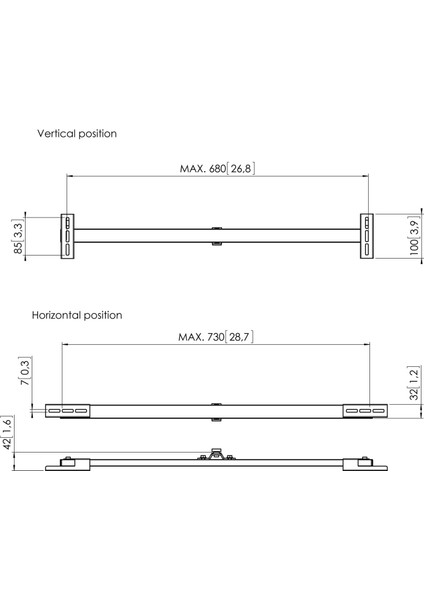 Sound 3400 Sound Bar Kablo Kanalı Siyah