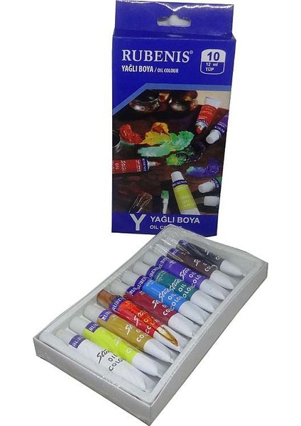 10 Renk 12 Ml Tüp Yağlı Boya