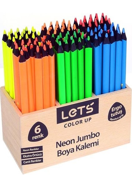 Lets Neon Jumbo Boya Kalemi Yeşil