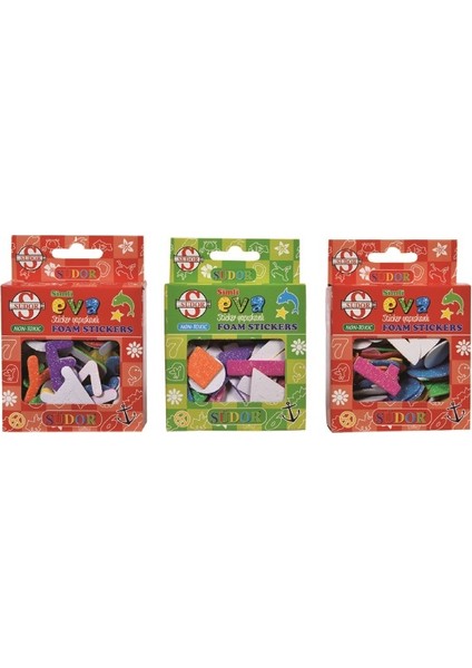 Stıcker Eva 6 Desen - Yapışkanlı - Ev002