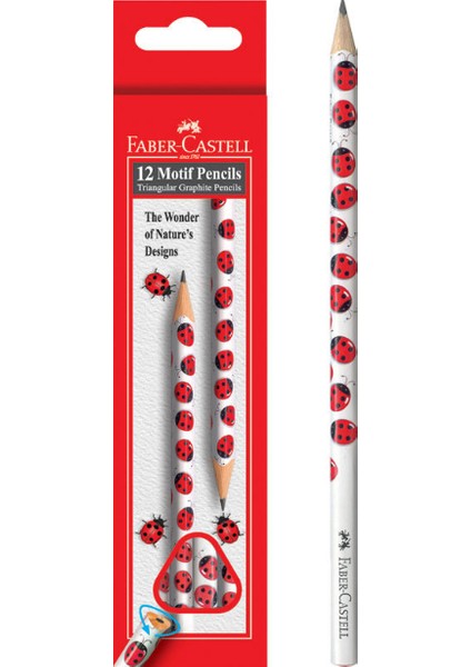 Faber Castell Üçgen Uğur Böcekli Kurşun Kalem 12 Li
