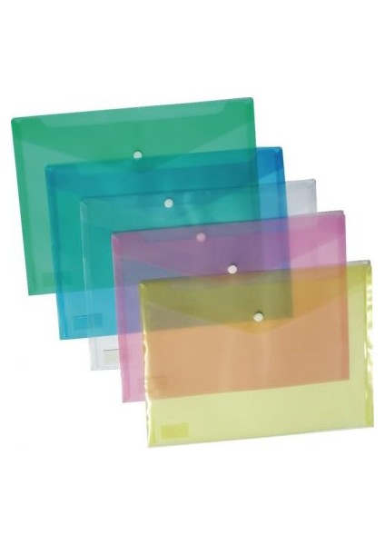 Mavi Şeffaf A4 Çıtçıtlı Dosya