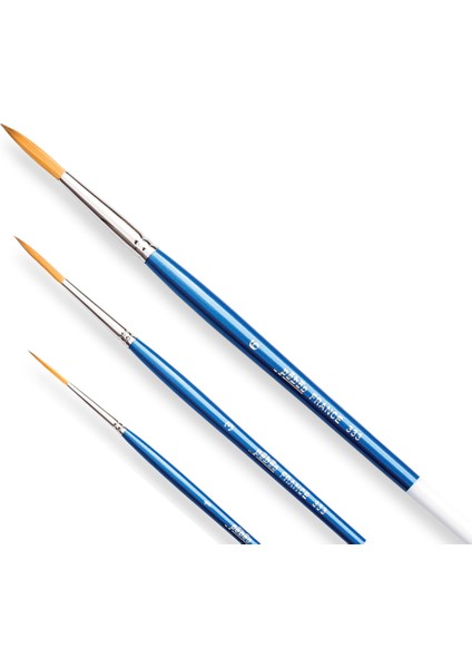 Sentetik Uçlu Yazı ve Teship Fırça No:2/0 İnce Detaylar İçin Mavi Renk