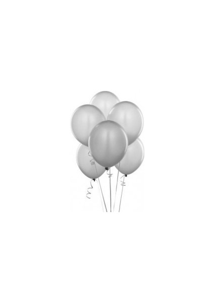 Metalik Gri Balon 100 Lü