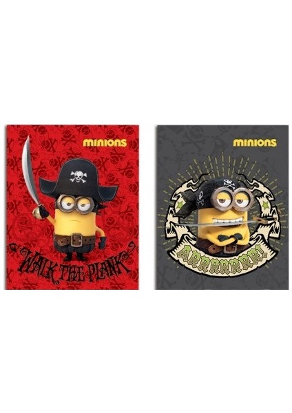 Mınıons A5 - 40 Yaprak Kareli Plastik Kapak Defter