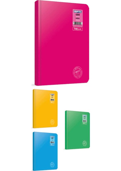 The Book Sert Kapak Defter 240 Yaprak Kareli Defter - A4