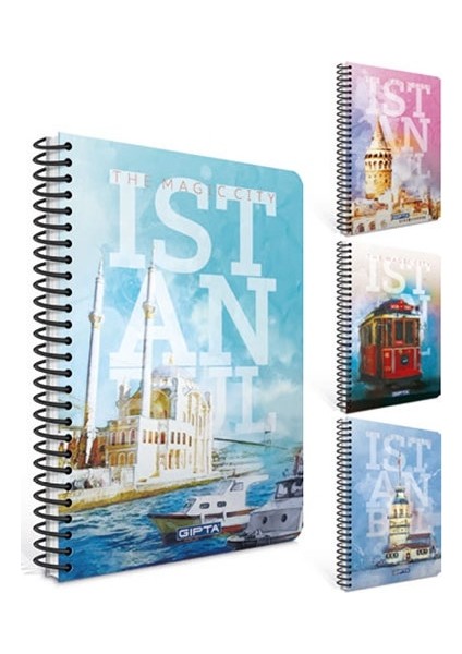 İstanbul A4 - 80 Yaprak Çizgili Sp Karton Kapak Defter