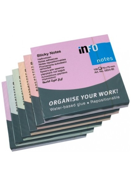 Notes 75 X 75 Mm - 100 Yaprak - Yapışkanlı Kağıt