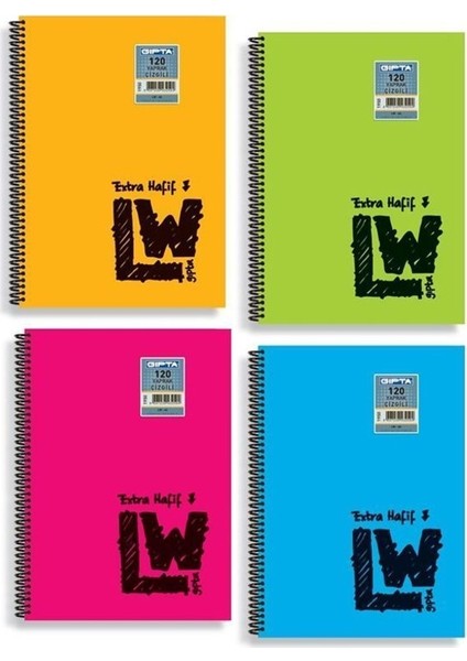 Hafif Defter 120 Yaprak Çizgili - A4
