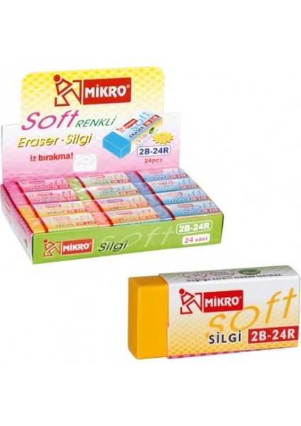 Renkli Soft Silgi / 2B-24R