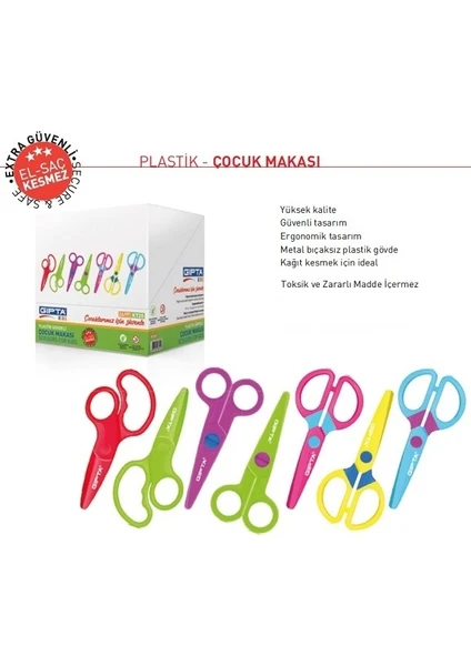 Çocuk Makası Komple Plastik - Öğrenci Tipi