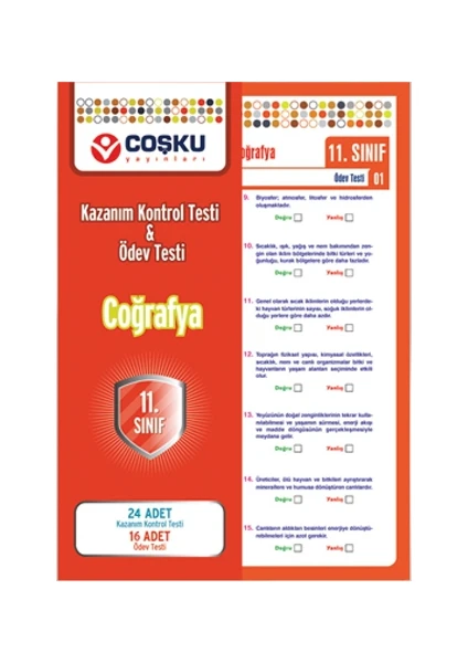 Coşku Yayınları 11. Sınıf Tarih Yaprak Test