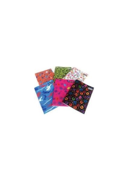 80 Yaprak Çizgili A4 Desenli Plastik Kapak Defter