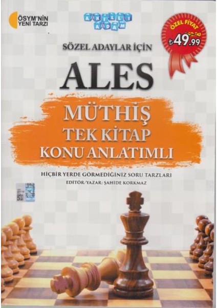 Akıllı Adam Ales Müthiş Tek Kitap Konu Anlatımlı (Sözel Adaylar İçin) - Şahide Korkmaz