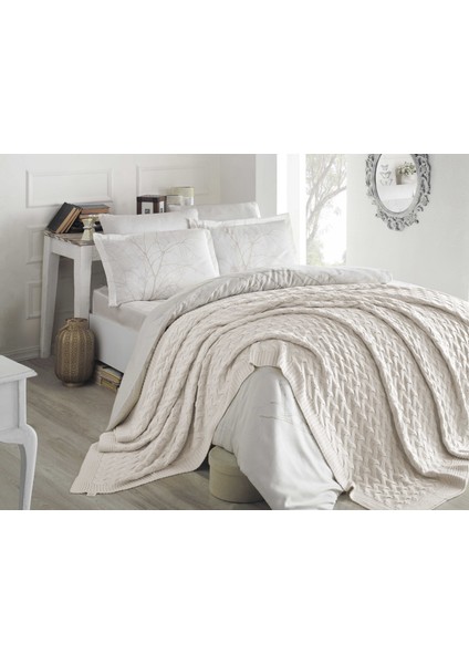 Çift Kişilik Akrilik Örgü Battaniye