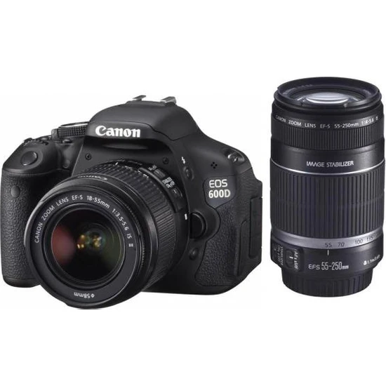 Canon EOS 600D 18-55mm IS II + 55-250mm IS II  DOUBLE KİT