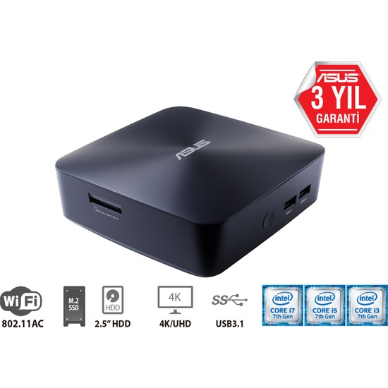 Asus UN65UBM008M Intel Core i3 7100U Freedos Mini PC Fiyatı