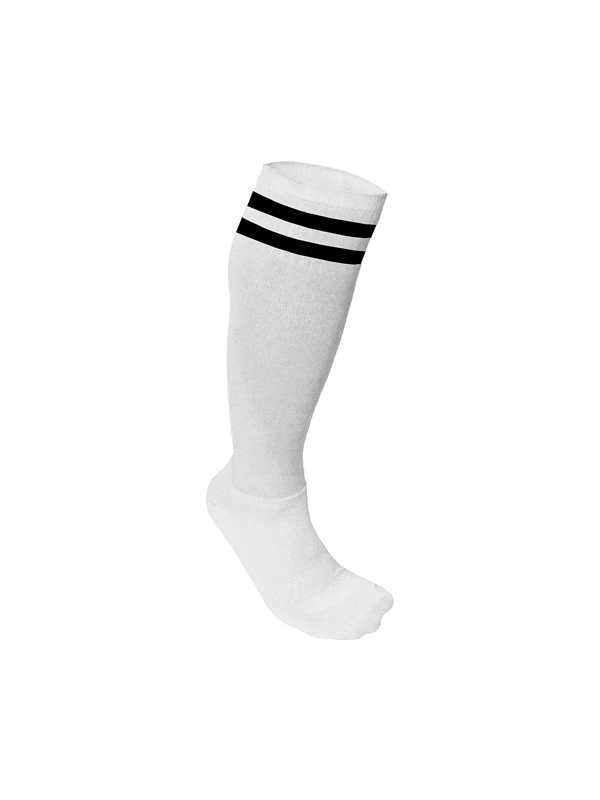 Usr Spor724 Süper Futbol Tozluğu Çorabı Beyaz Siyah