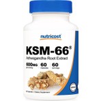 Nutricost 600mg KSM-66 Kök Ekstresi 60 Veggie Kapsül Bioperine ile Gelişmiş Emilim