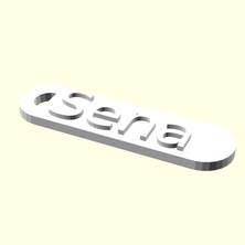 Aldım Geldi Sena Kişiye Özel Zincirsiz Bavul Çanta Eşya Tag Künye Sevgiliye Eşe Hediyelik Askı Organik Plastikten