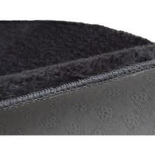 My Evilla Modern Dekoratif Halı Jel Kaymaz Taban Peluş Puffy Kalp Model Antrasit  Paspas Takımı 70X100 CM-70X60 cm