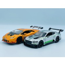 Kinsmart Bentley Continental Gt3-Lanborghini Huracan 2li Set Model Araba