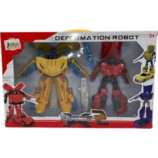 Farbu Oyuncak Transformers 2'li Super Power Robot M205-1 Sarı-Kırmızı
