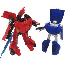 Farbu Oyuncak Transformers 2'li Super Power Robot M205-1 Kırmızı-Mavi