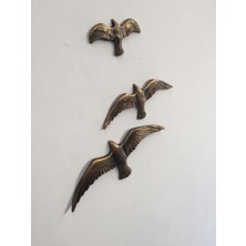 Idyll Antik Pirinç Renk Metal Döküm Kuşlar Duvar Aksesuarı