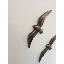Idyll Antik Pirinç Renk Metal Döküm Kuşlar Duvar Aksesuarı