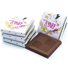 Nin Chocolate Nin Kız Bebek Çikolatası Metal Yuvarlak Kutu Sarı Leylek Baskılı (80 Adet Napoliten Çikolata)