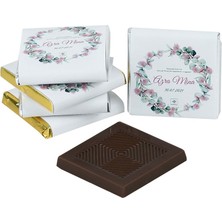 Nin Chocolate Metal Kutu Kız Bebek Çikolatası Çiçek Desenli ( (80 Adet Napoliten Çikolata)