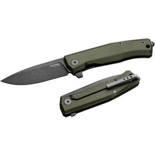 Lionsteel MT01A GB Myto Old Black M390 Blade, Green Aluminum Handle Çakı