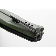 Lionsteel MT01A GB Myto Old Black M390 Blade, Green Aluminum Handle Çakı