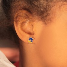 Adil Idil Kuyumculuk 14 Ayar Iki Renk Donald Duck Çocuk Küpe