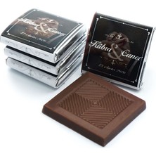 Nin Chocolate Nin Söz ve Nişan Çikolatası Metal Yuvarlak Kutu Yüzük Baskılı (80 Adet Napoliten Çikolata)