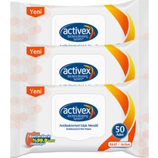 Activex Antibakteriyel Islak Mendil Aktif 3'lü Islak Mendil 150 Yaprak